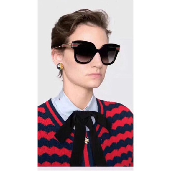 Gucci Signature Web Sherry Line Shades - Picture 12 of 13